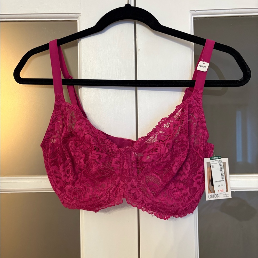 Orion Fuchsia Lace Bra